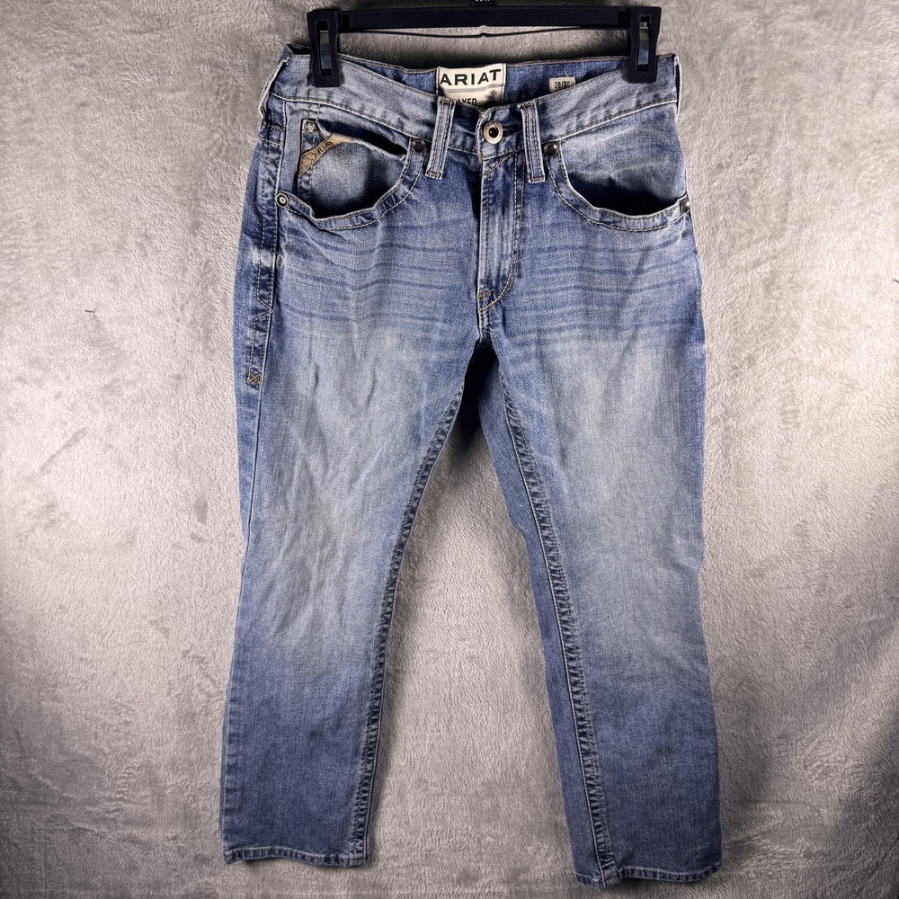 Ariat M4 Shasta Madera Jeans Mens 28x30 Medium Wash Relaxed Straight Denim Pants